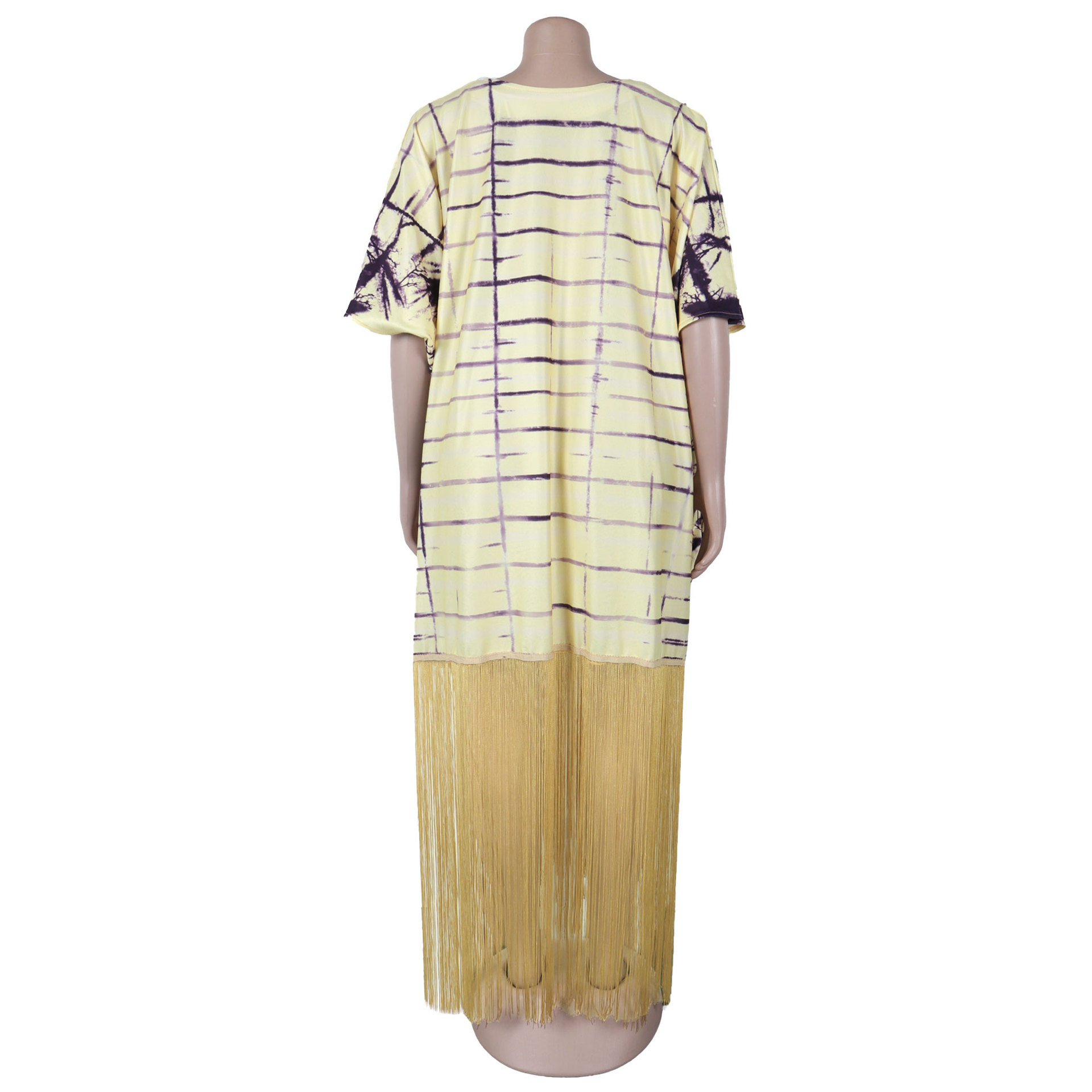 Title 10, European And American Loose Casual Tassel Dress