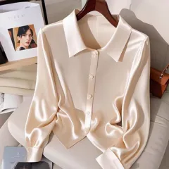 French Style Temperament Top Women's Autumn Light Luxury High-end Sense - Champagne-Xl - View 1