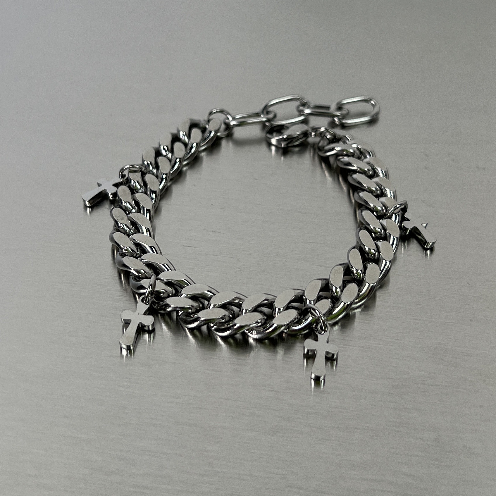 Cuban Bracelet Men's Titanium Steel Cross