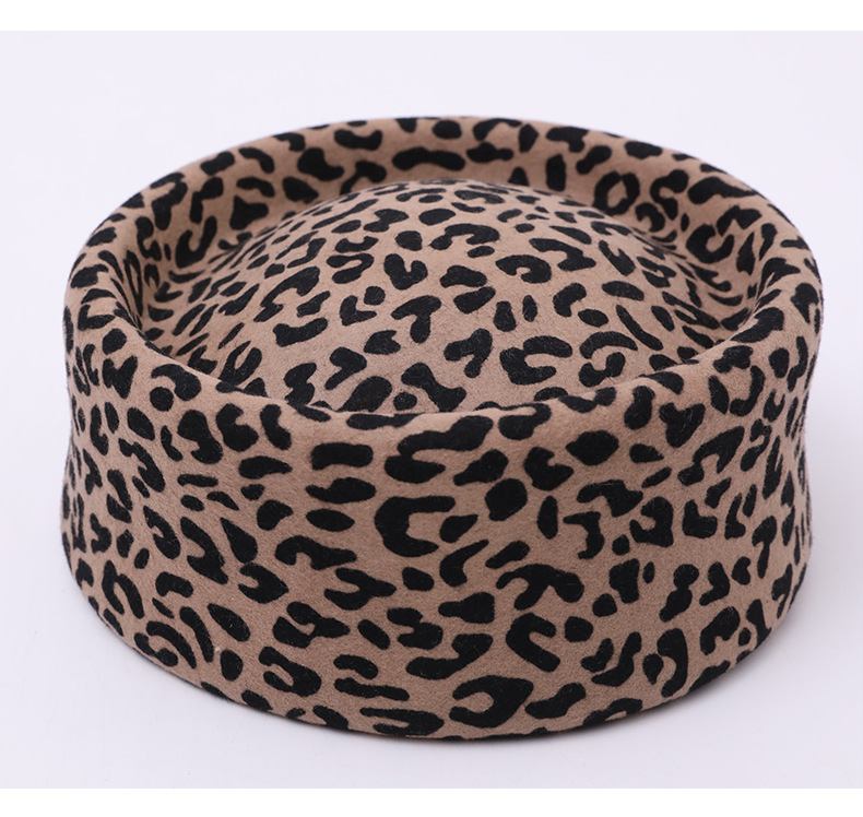 American-style Leopard-print Pillbox Hat Women's New High-end Design 16 0b0f5daf c141 4a70 b0c2 4f6978036d3e