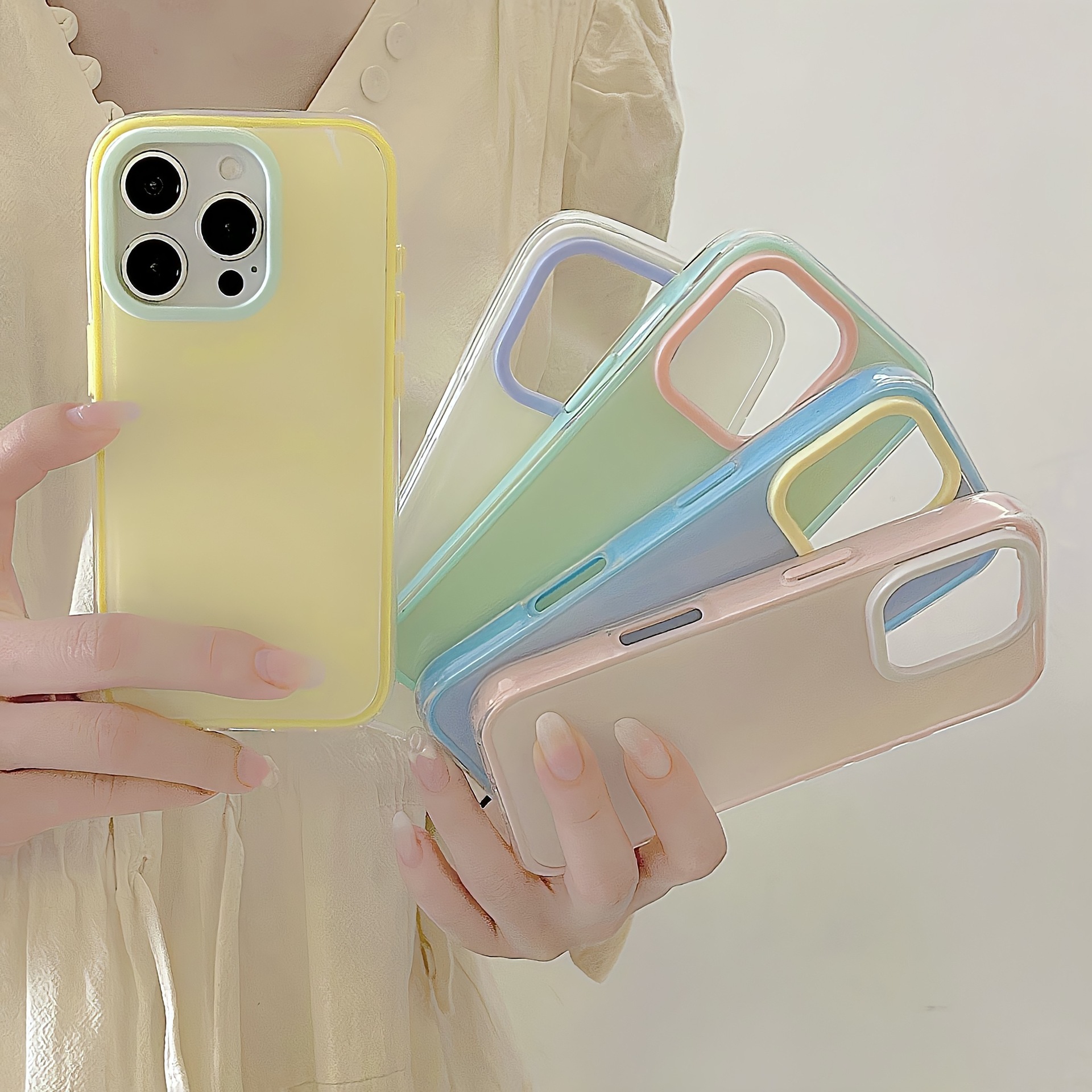Simple Jelly Solid Color All-inclusive Phone Case