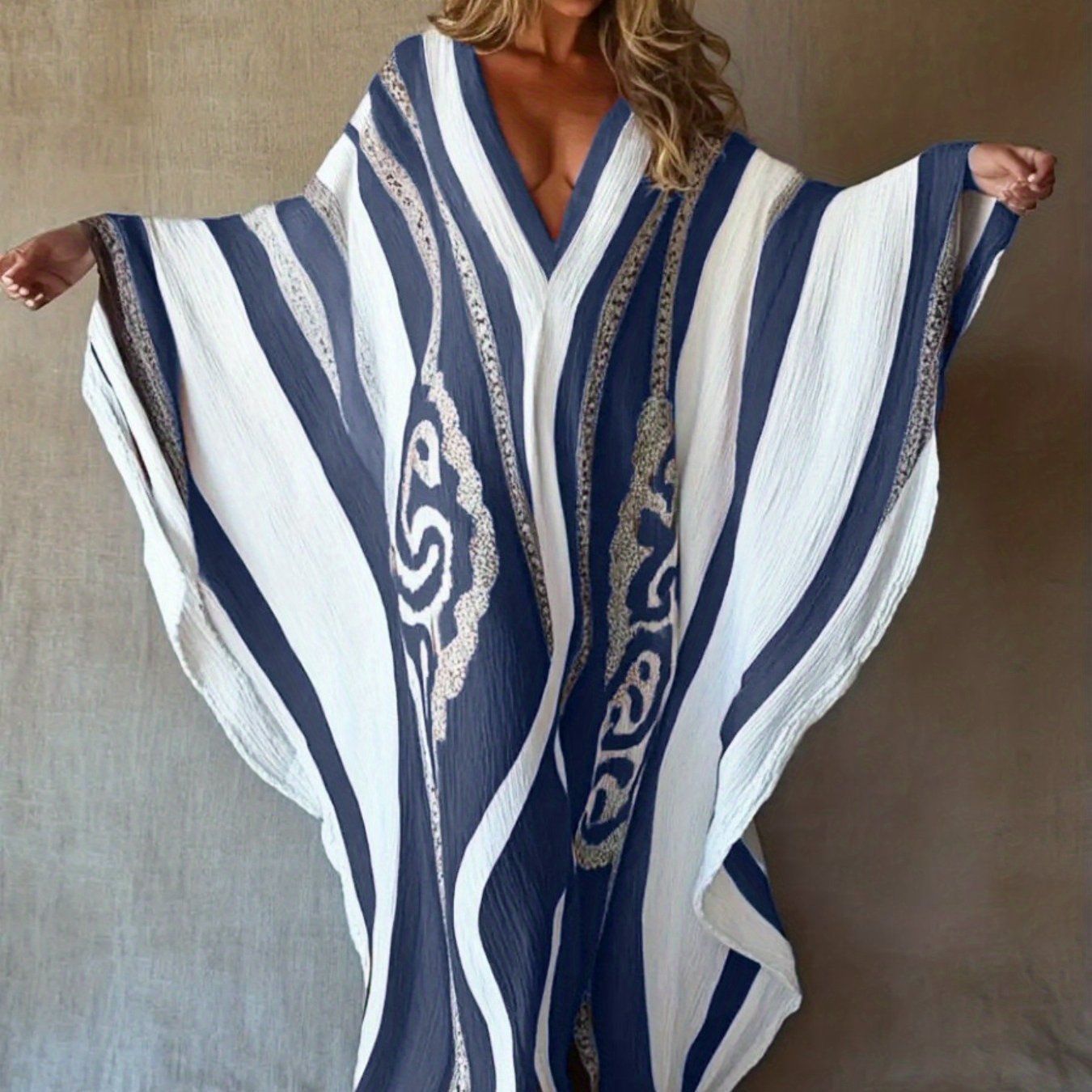 Womens 3D-printed Loungewear Robe For Home