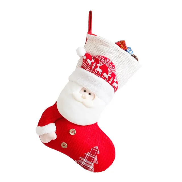 Large Knitted Christmas Stock Gift Bag Type A Elderly - Shop at LoveMi