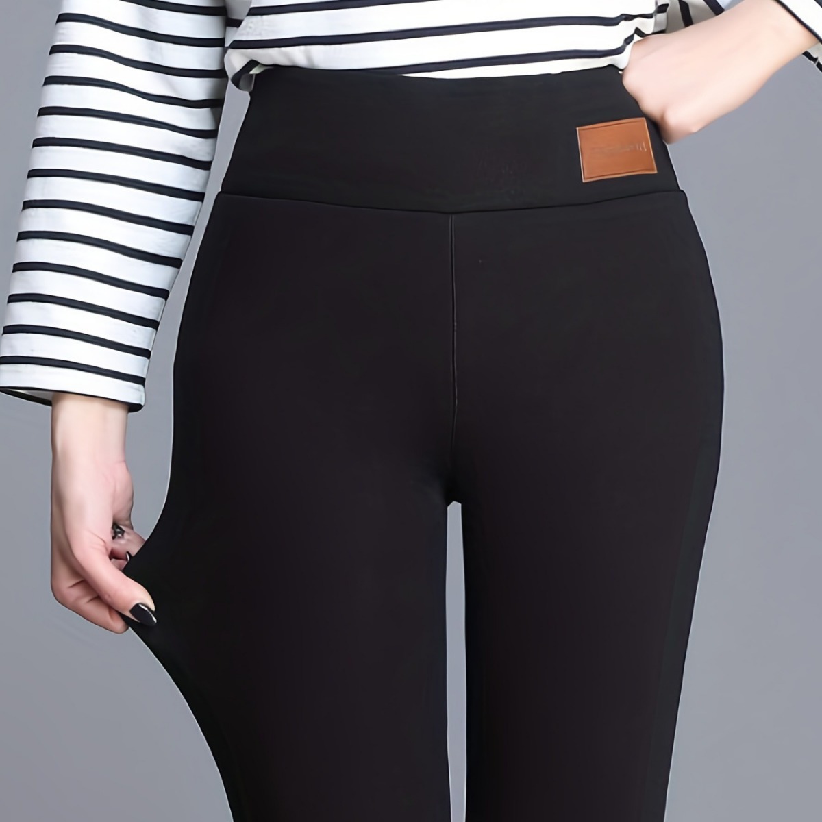 Women's Cashmere Fleece-lined Thickened Autumn And Winter Leggings - Image 3