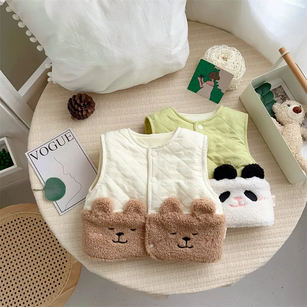 Autumn and Winter Windproof Thickening Children Outerwear Cartoon Fleece