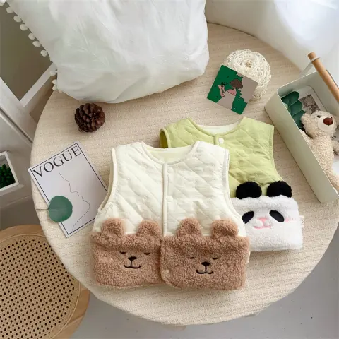 Autumn and Winter Windproof Thickening Children Outerwear Cartoon Fleece