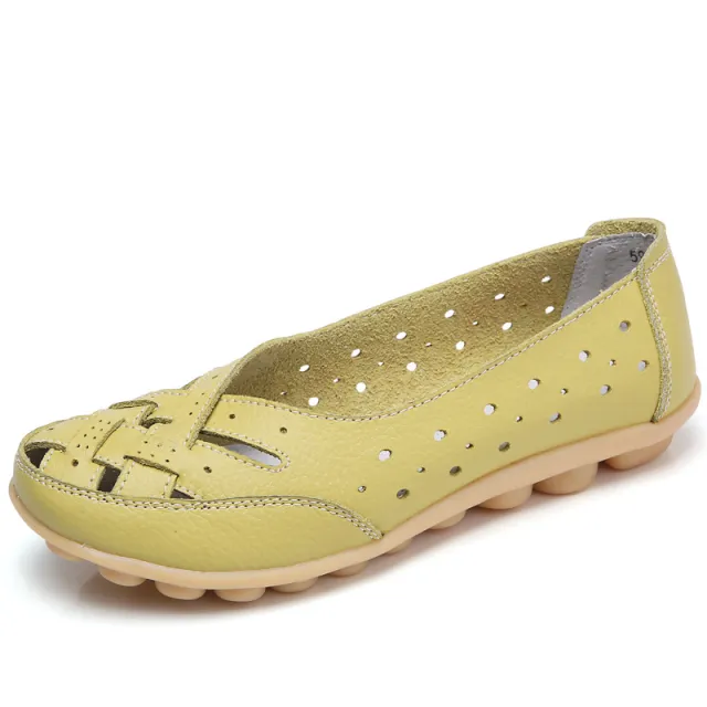 Hole Flat Women's Sandals Summer Pumps Peas Shoes Green - Shop at LoveMi