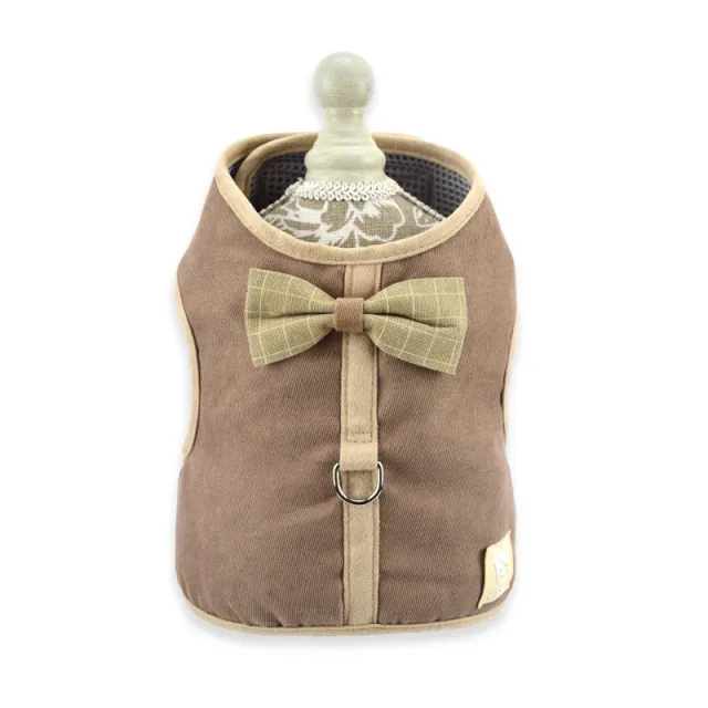 Grid Pet Harness Korean Style Small And Medium sized Dogs Vest Dog Hand Holding Rope Pet Products Factory Brown - Shop at LoveMi