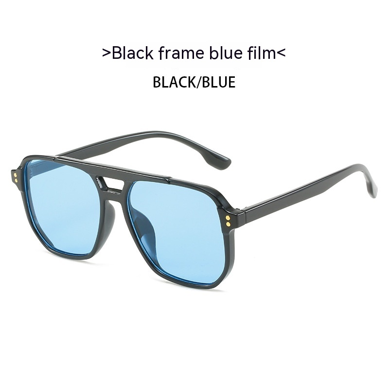 Black Frame Blue Lens