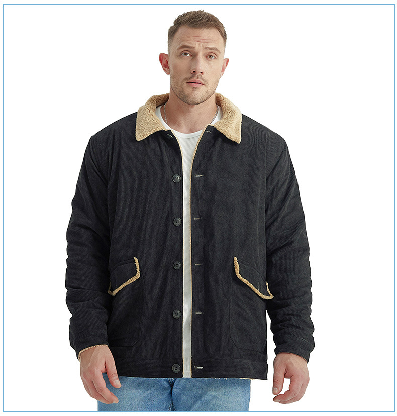 Title 32, Herren Cashmere Jacke Verdickt Groß Loose Casua...