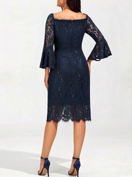 Women's Figure-flattering Heavily Embroidered Dress