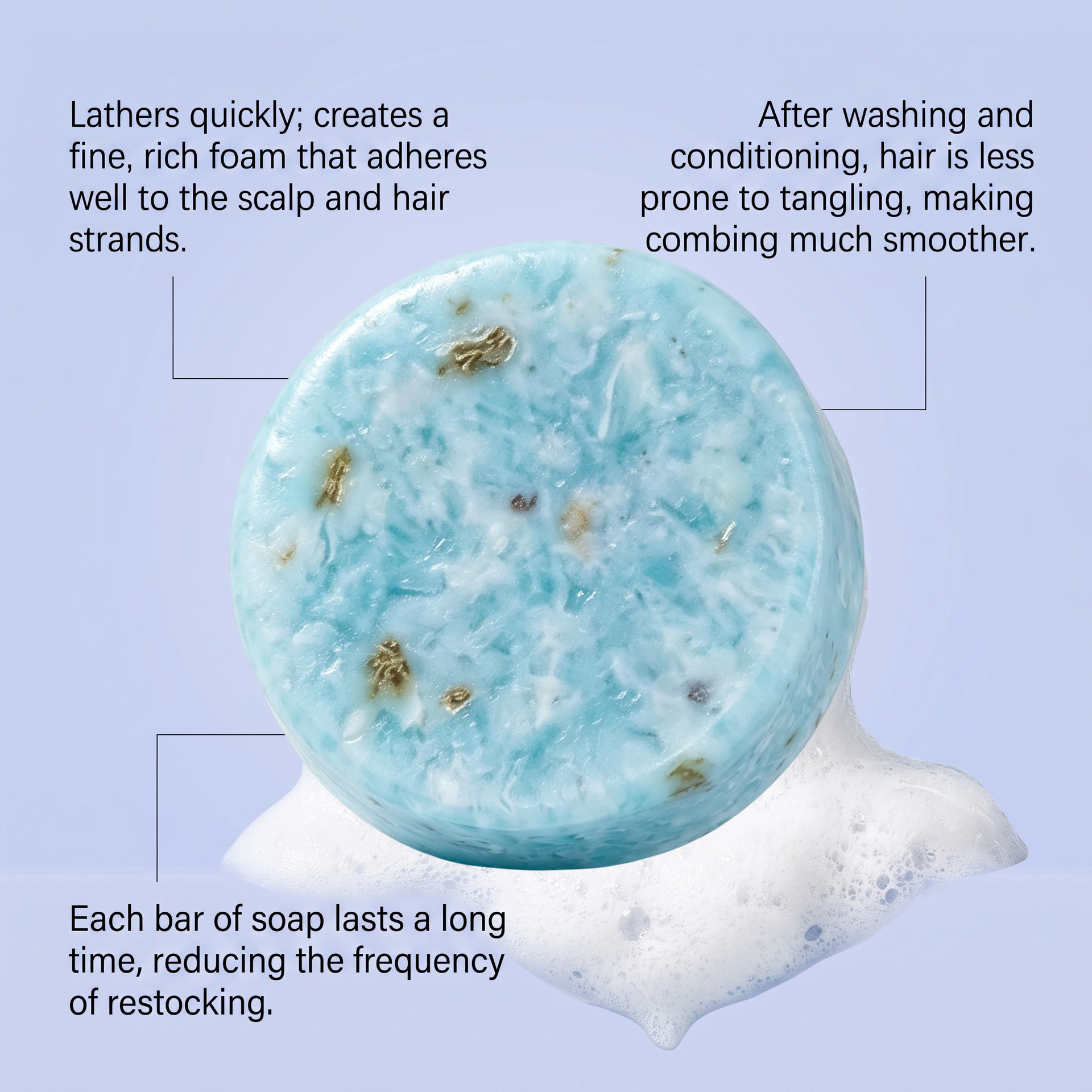 Pain de Shampooing Myrtille-Romarin — Soin Cheveux 5