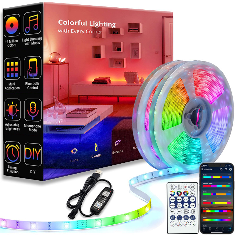 Title 6, 5V RGB Farbwechselnde Magic USB Lichtleiste für...