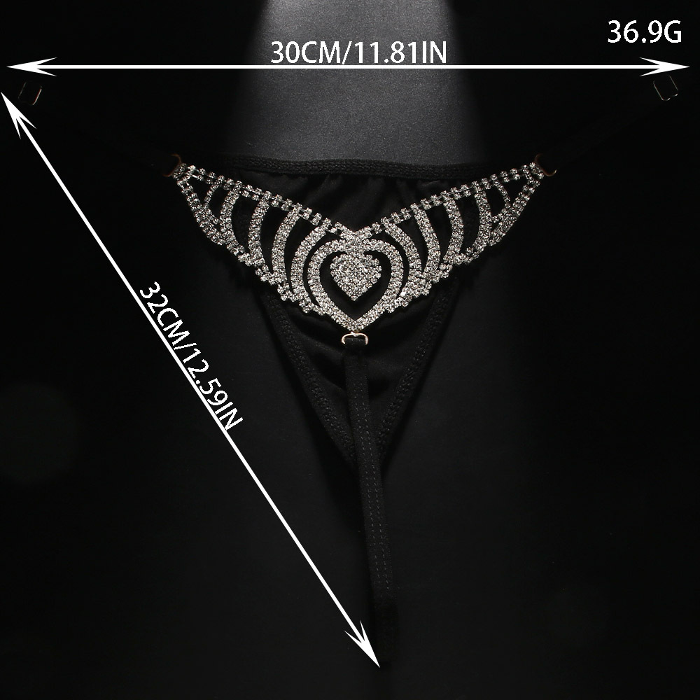 Women's Hollow Rhinestone Love Underwear