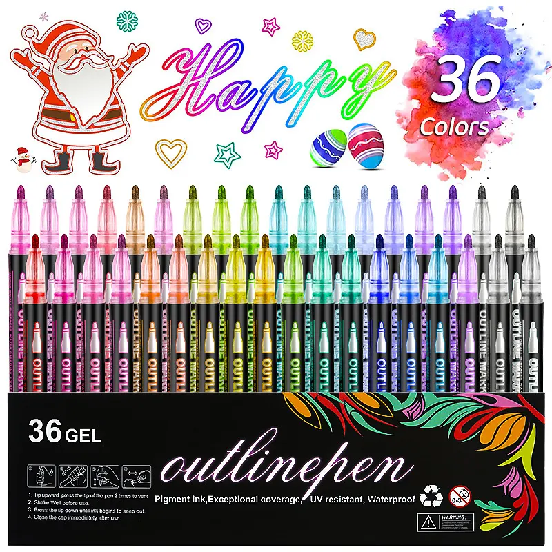 Double Line Outline Pen 24 Color Suit Dream Mark