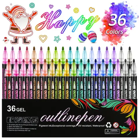 Double Line Outline Pen 24 Color Suit Dream Mark