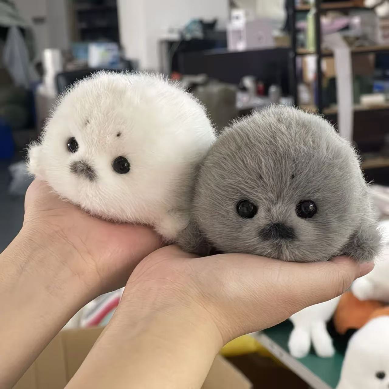 Cute Plush Baby Seal Doll Keychain Toy