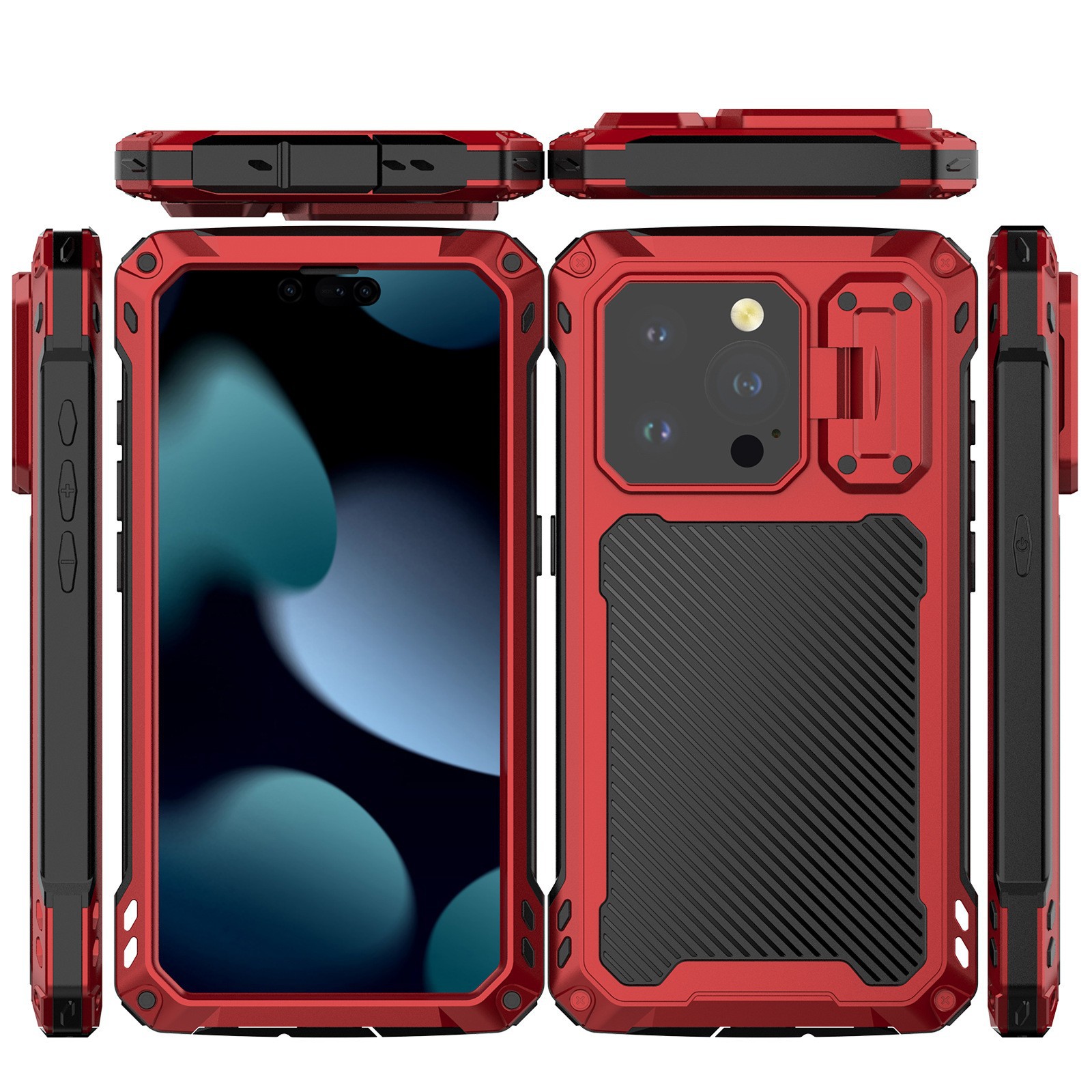 Silver Shield Phone Case With Magnetic Full Cover Lens Protection And Stand 2