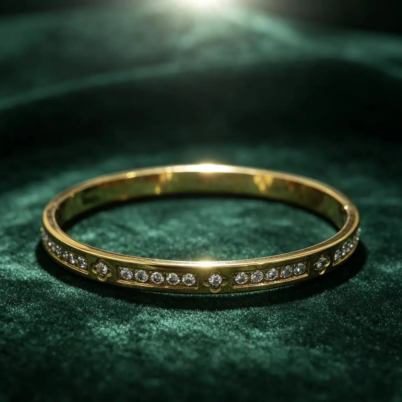 Light-luxury Diamond-studded Full-cast Bracelet For Women