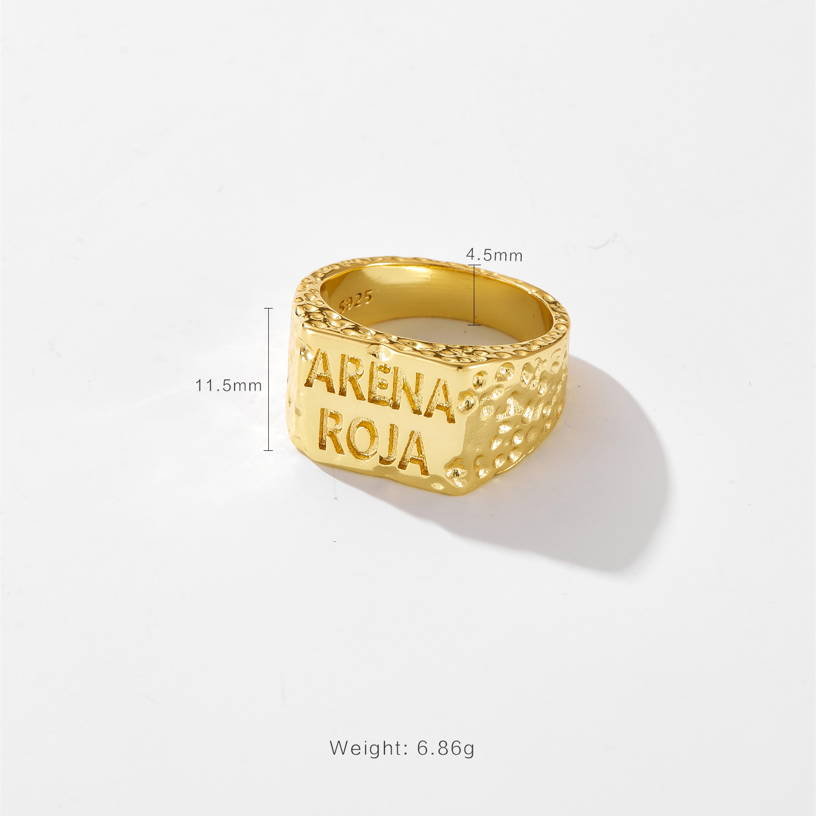 Women's Creative Fashion English Printing Ring