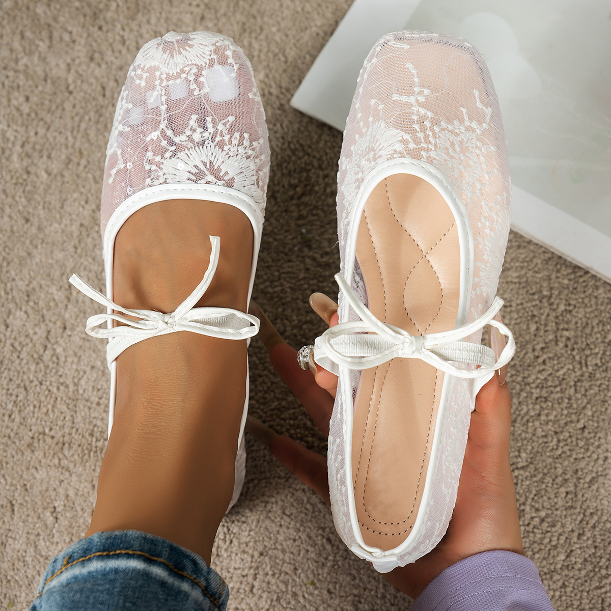 Design With An Ultra-gentle Ethereal Vibesuper Sheer Mesh Shoes