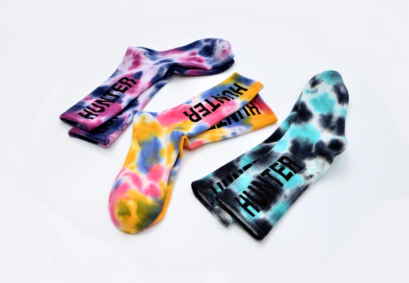 Title 14, Tie-Dyed Thin Tube Socks For Men And Women