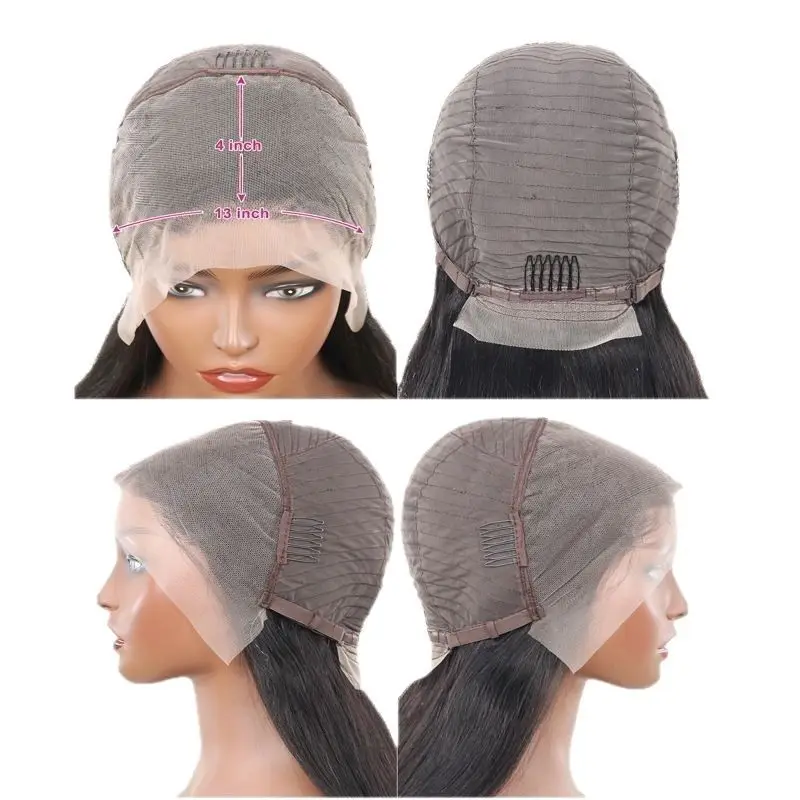 13x4 Straight Lace Front Wig Human Hair