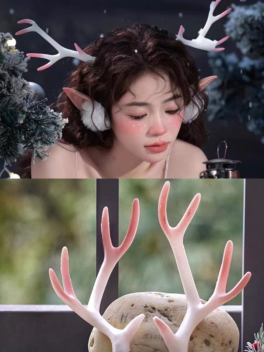 Title 3, Antlers Christmas Headdress Hairpin Female