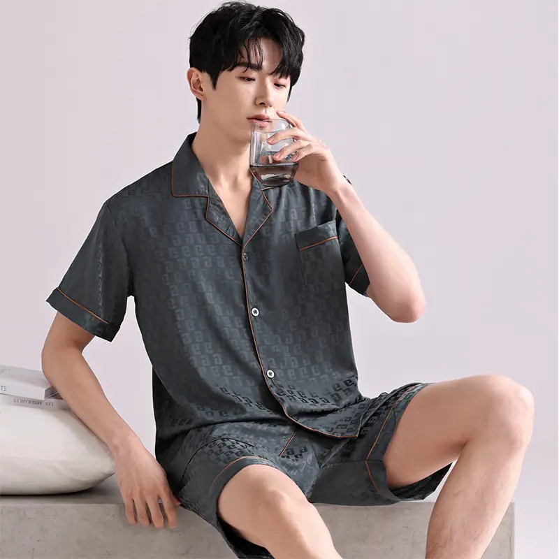Ice Silk Pajamas Men's Spring And Summer