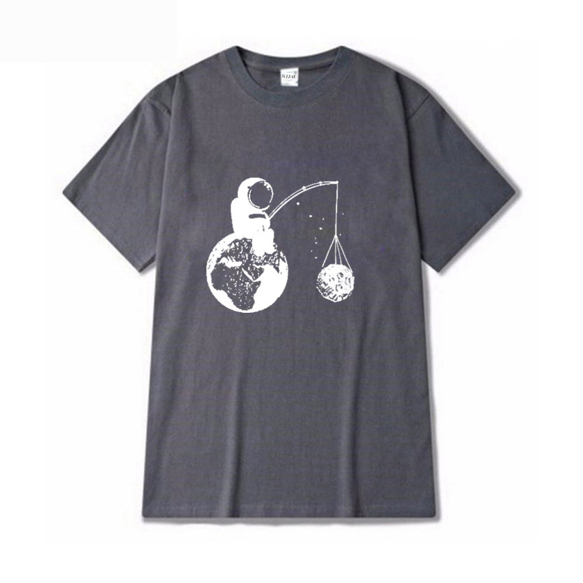 Title 12, Trendy heren T-shirt met losse pasvorm en astro...