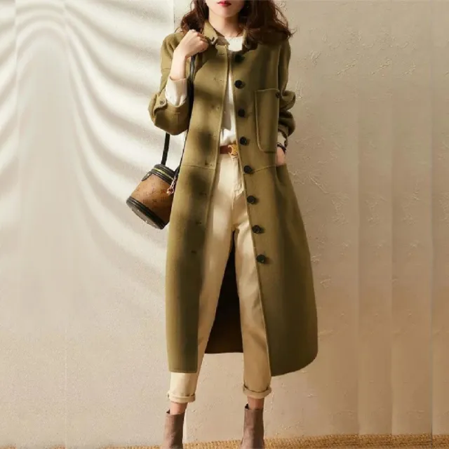 Women's Autumn And Winter Temperament Thick Woolen Coat Camel - Shop at LoveMi