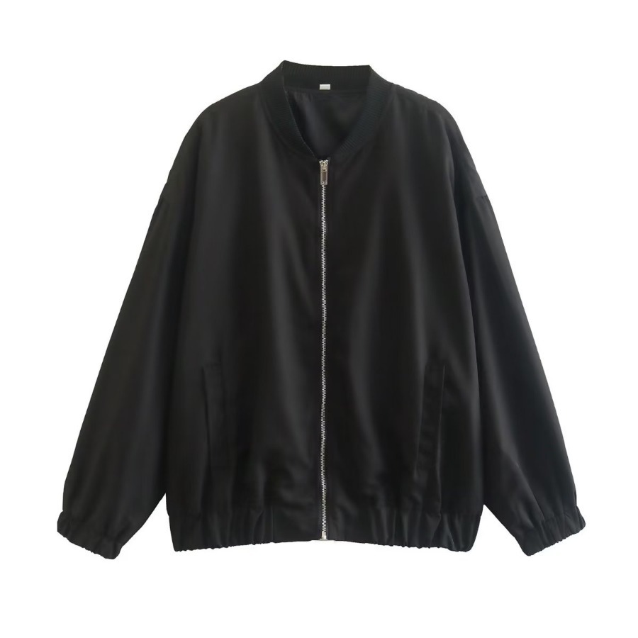 Women's Fashion Stand Collar Loose Flight Jacket