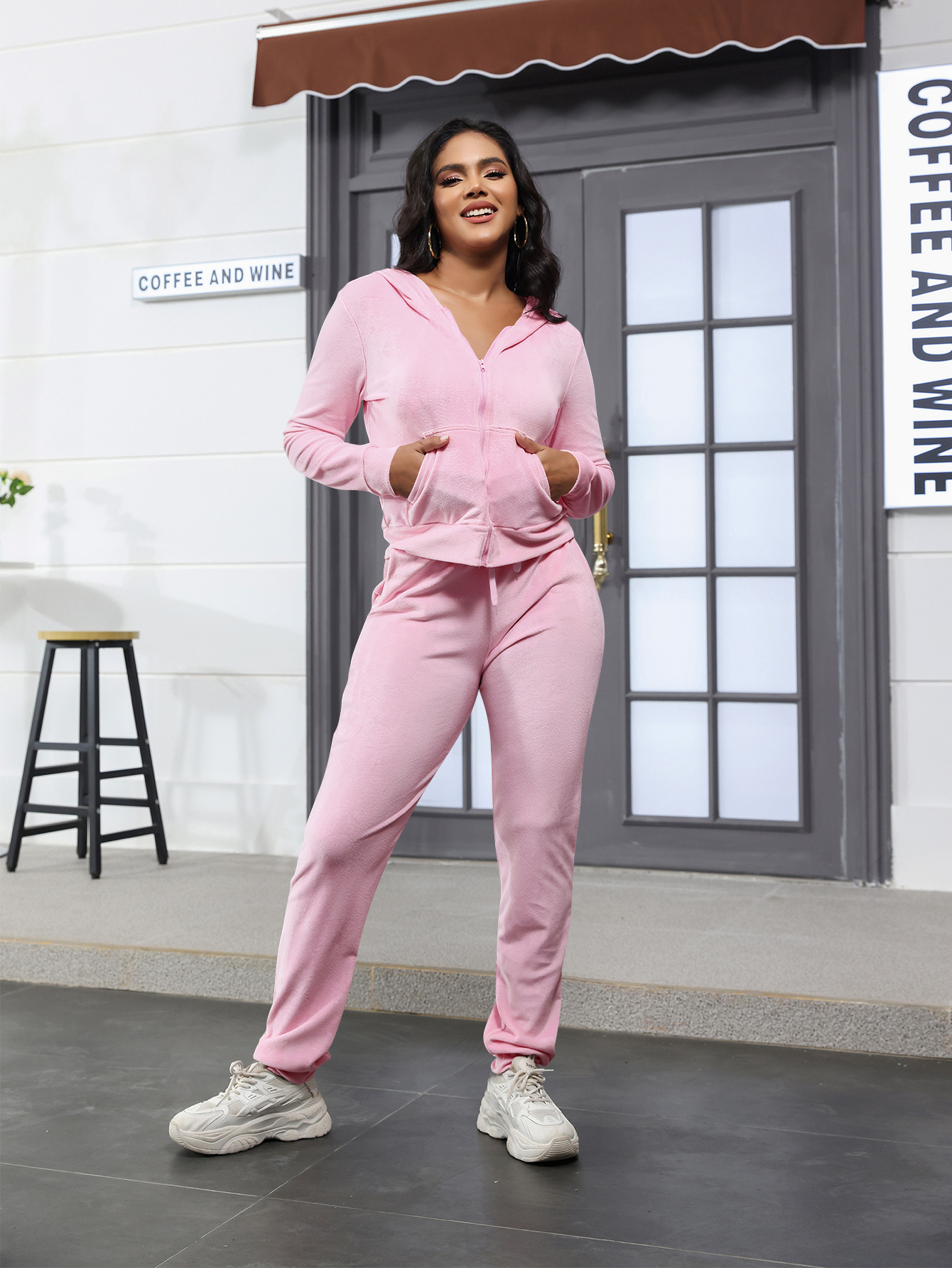 Stylish Casual Two-Piece Set With Golden Mink-Like Fleece And A Hood 0b7cc91c 8458 456a Ba2c C1fa5af07480