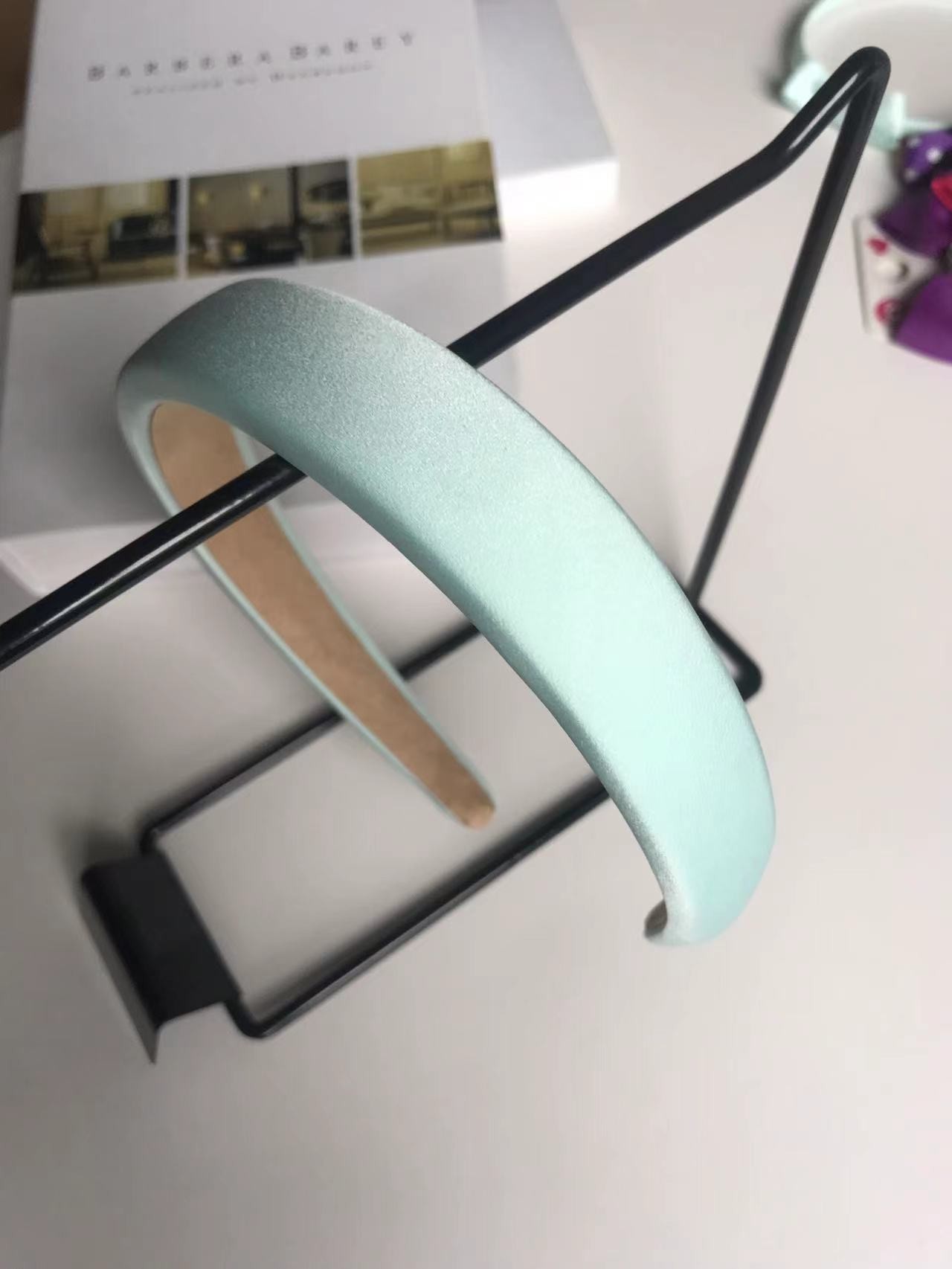 Retro Ins Style Gentle Style Simple Hairband Lake Blue - Shop at LoveMi