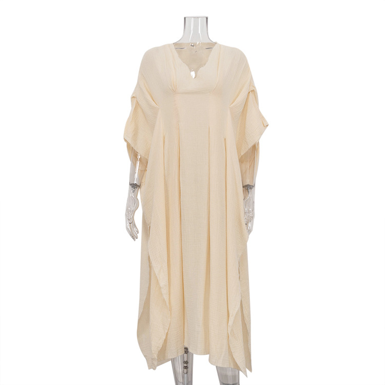 Cotton Champray Loose Breathable Dress Women