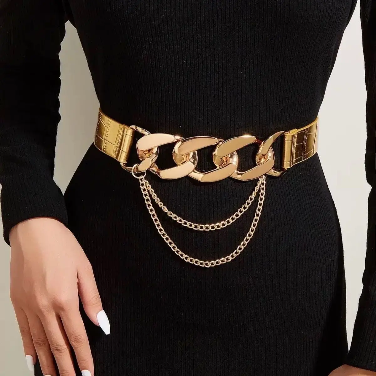 Elastic Fashion Suit Coat Decorative Belt