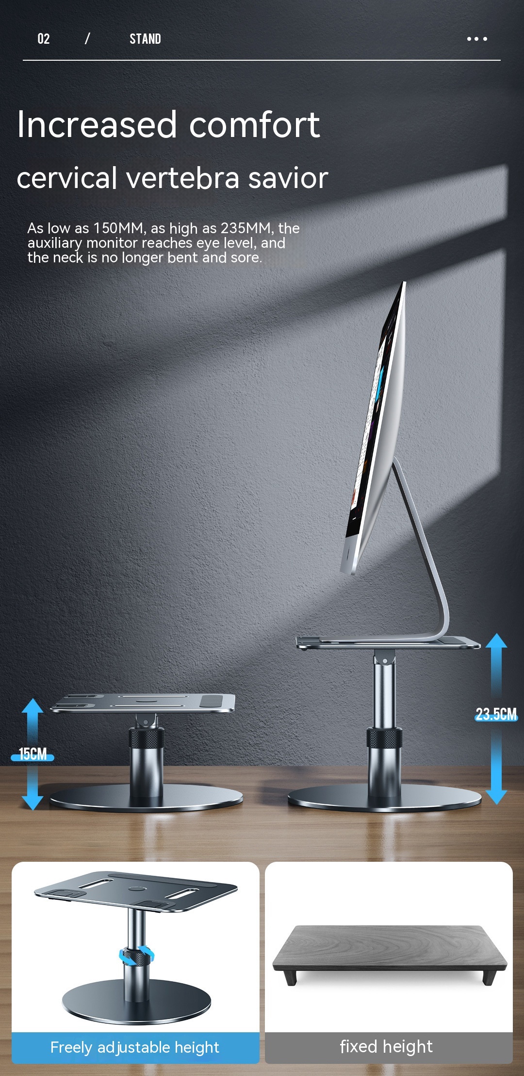 Mobile Folding Laptop Lifting Cooling Bracket - Image 6