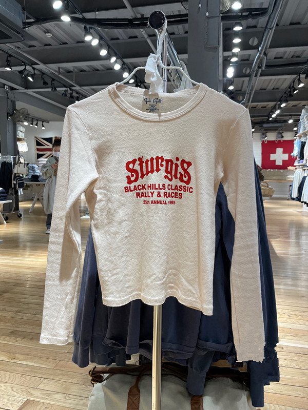 American Retro Sturgis Red Letter Print Top
