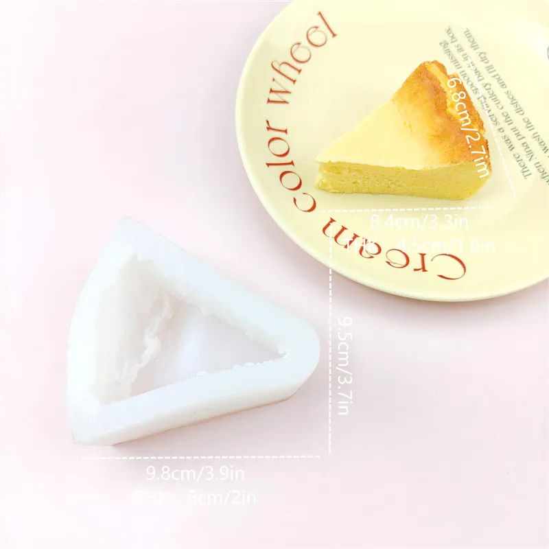 Creative Replica Bread Silicone Fondant Cake Decoration Tool DIY Handmade Pinch Mold - Triangle Dessert Mold