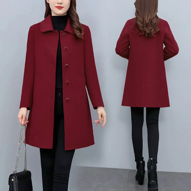 Autumn and Winter Woolen Coat Women