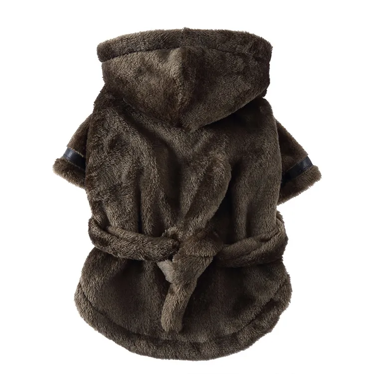 Pet Clothes Hotel Bath Towel Dog Cat Bathrobe - Yp01B Army Green