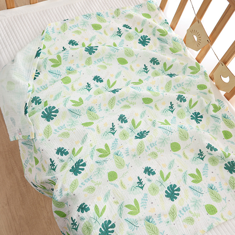 Solid-color Double-layer Pure Cotton Gauze Swaddle Blanket For Babies