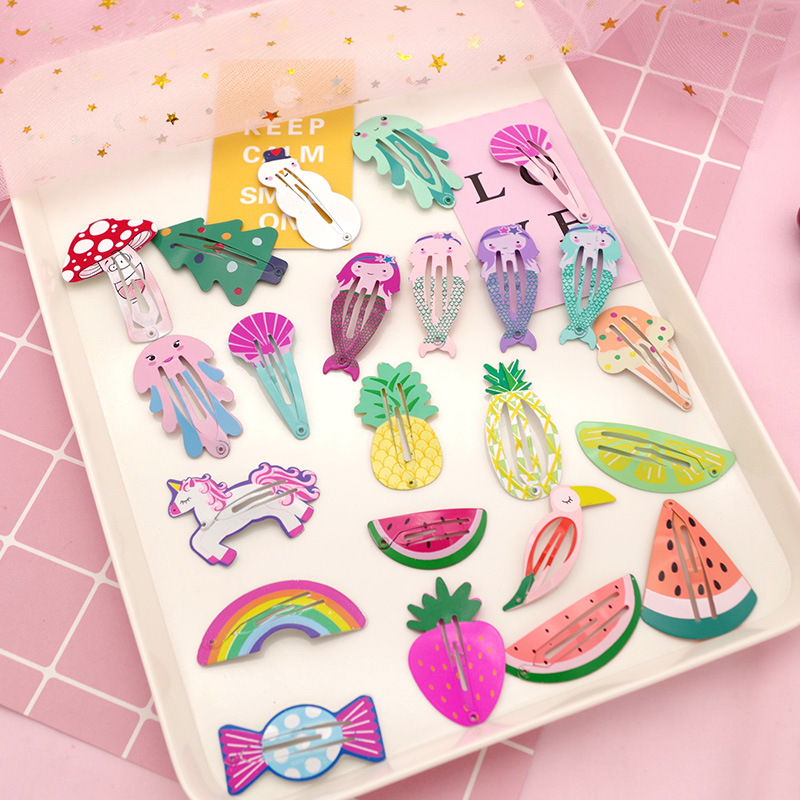 Paint Fruit Barrettes Color Printing Watermelon Strawberry