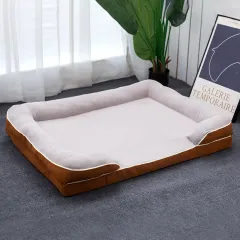 Four Seasons Universal Kennel Removable And Washable Pet Bed - Coffee - View 1