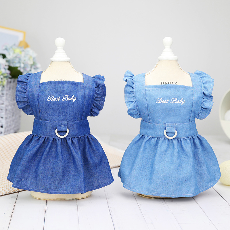 Puppy Clothes Spring And Summer Thin Letters Dress