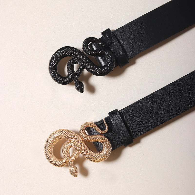 Retro Punk Neutral Personality Serpentine Buckle Belt