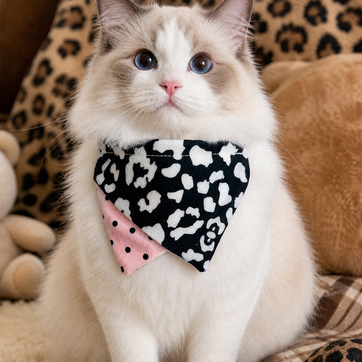 Leopard-Print Pet Bandana