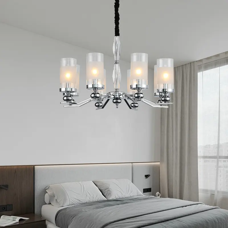 Multi-head Crystal Chandelier European Glass Retro Candle