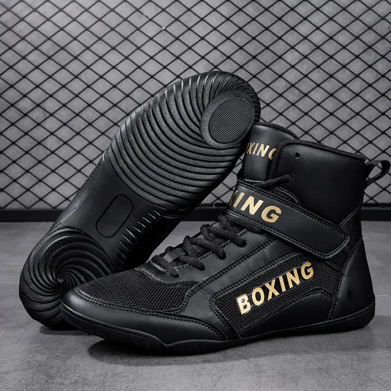 High-top Anti-slip Drop-resistant Wear-resistant Wrestling Shoes
