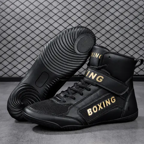 High-top Anti-slip Drop-resistant Wear-resistant Wrestling Shoes